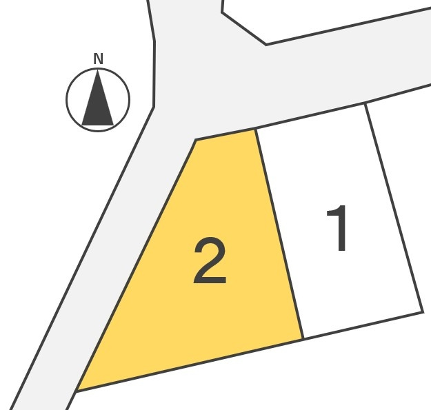 安茂里杏花台　建売住宅　2号棟の区画図