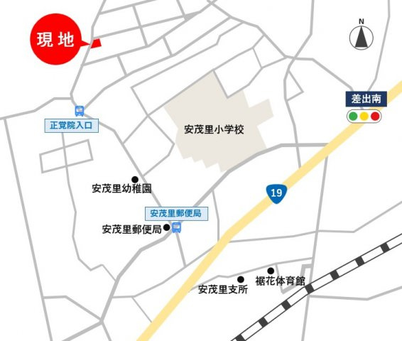 安茂里杏花台　建売住宅の地図