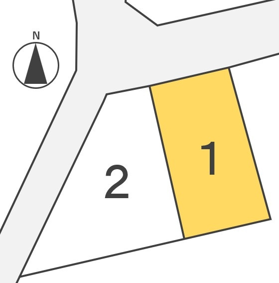 安茂里杏花台　建売住宅　1号棟の区画図