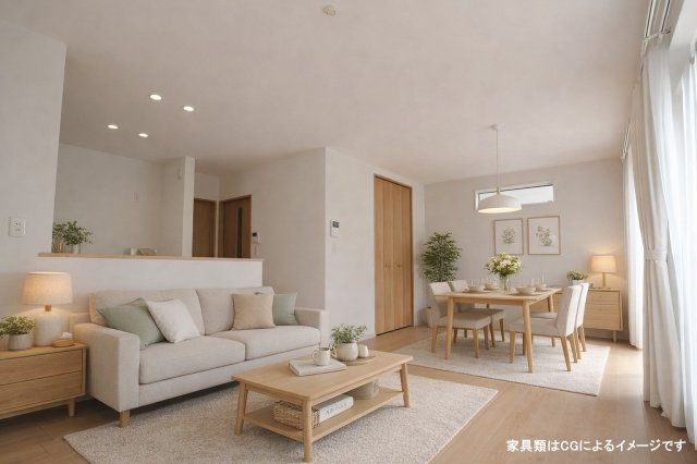安茂里杏花台　建売住宅の居間・リビング