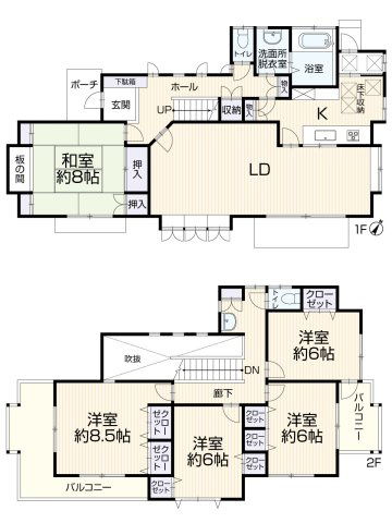 厚木市毛利台2丁目　中古戸建の間取り