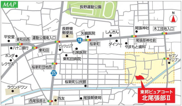東邦ピュアコート北尾張部Ⅱの地図