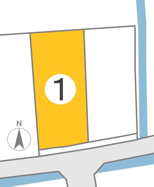 東邦ピュアコート布施五明Ⅱ　1号地の区画図