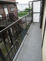 南向きバルコニーです