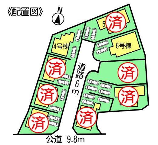 常滑市錦町3丁目　4号棟の区画図|○●区画図●○
　