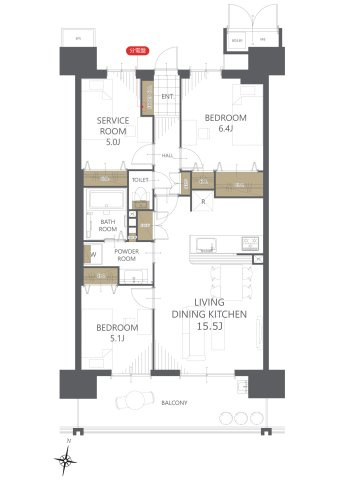 【間取り】ポレスター神辺 