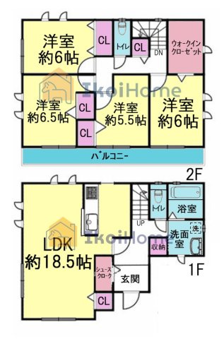 明石市貴崎1丁目　中古戸建の間取り|食洗機付きシステムキッチン・シャンプードレッサー完備！マルアイまで徒歩5分！周辺お買い物施設充実！