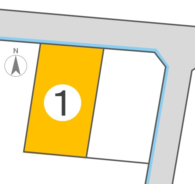 東邦ピュアコート上松4丁目　1号地の区画図|03/20 14:54