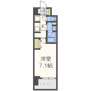 コンフォリア心斎橋EASTの間取り