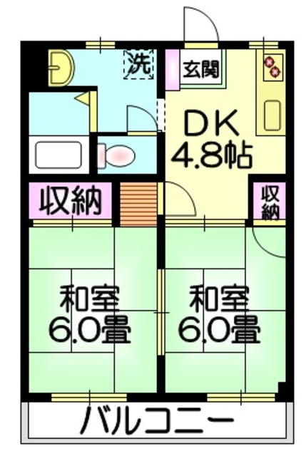 マイハイツピュアの間取り|★南向きのお部屋です★