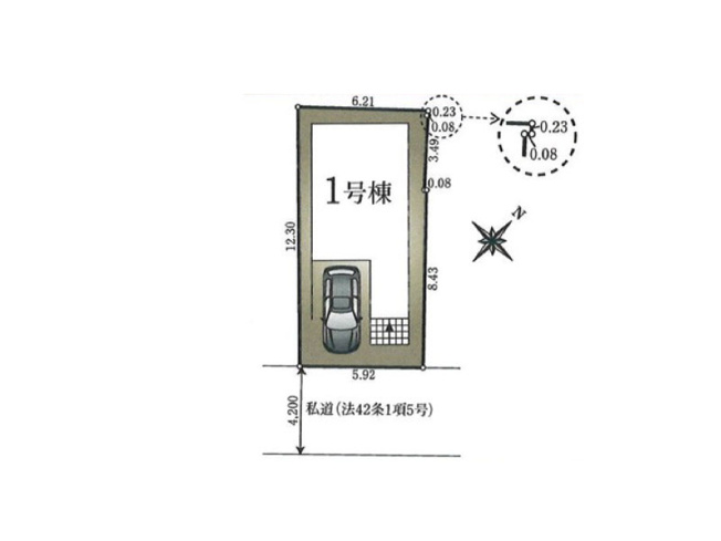 【区画図】 | 新座市片山1丁目　新築一戸建住宅　全1棟　(保谷店) | 愛車を風雨から守るビルトイン車庫