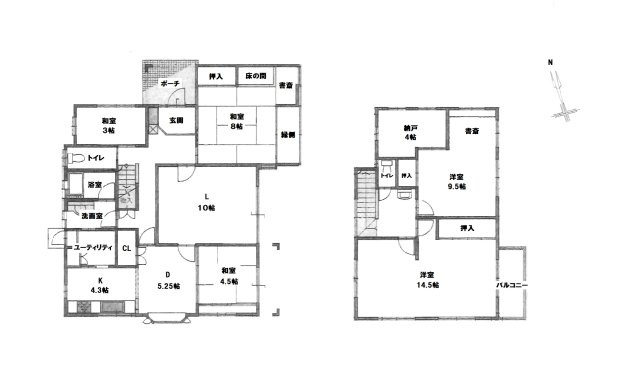 千鳥が丘１丁目　中古戸建の間取り