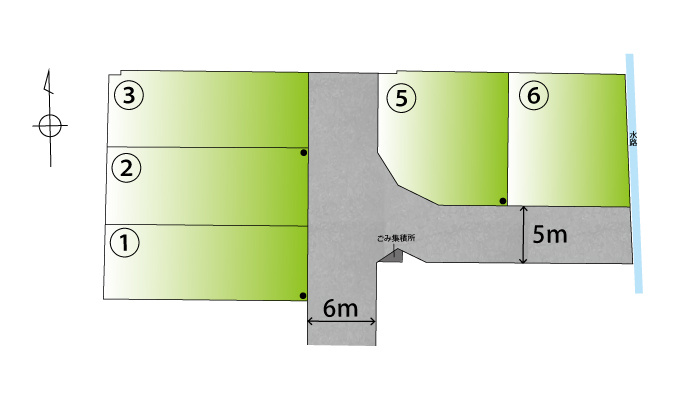 西浜Ⅻ・新築戸建の区画図