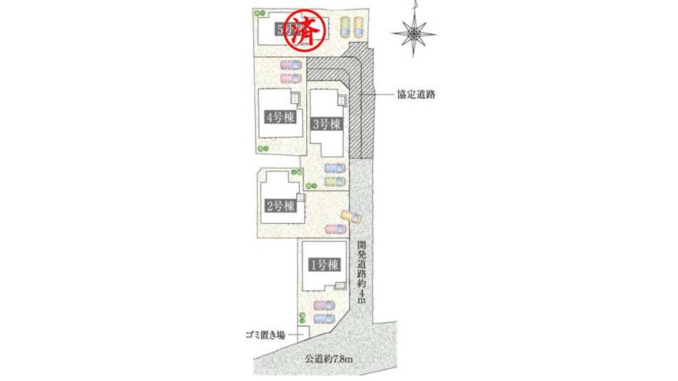 熊谷市銀座6丁目　区画図