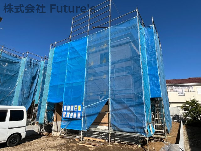 吉川市上内川　新築戸建　全2棟　2号棟の外観|現地の写真になります。