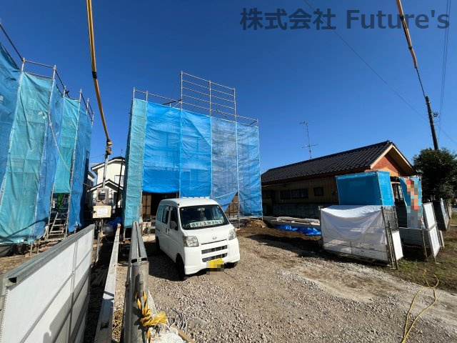 吉川市上内川　新築戸建　全2棟　2号棟の外観|現地の写真になります。