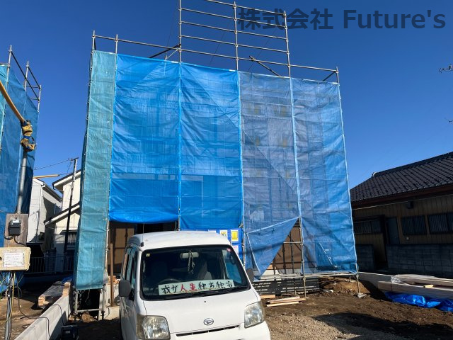 吉川市上内川　新築戸建　全2棟　2号棟の外観|現地の写真になります。