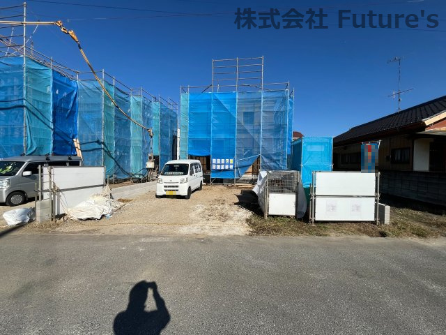 吉川市上内川　新築戸建　全2棟　2号棟の外観|現地の写真になります。