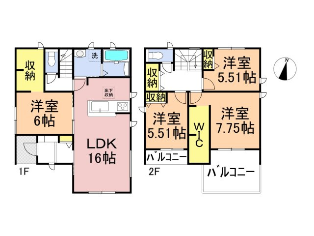 リーブルガーデン　各務原市川島松倉町第２　全３区画分譲の間取り|■２号棟　■ヤマダ不動産　株式会社リライフ　
■夢のマイホーム購入をフルサポートします！