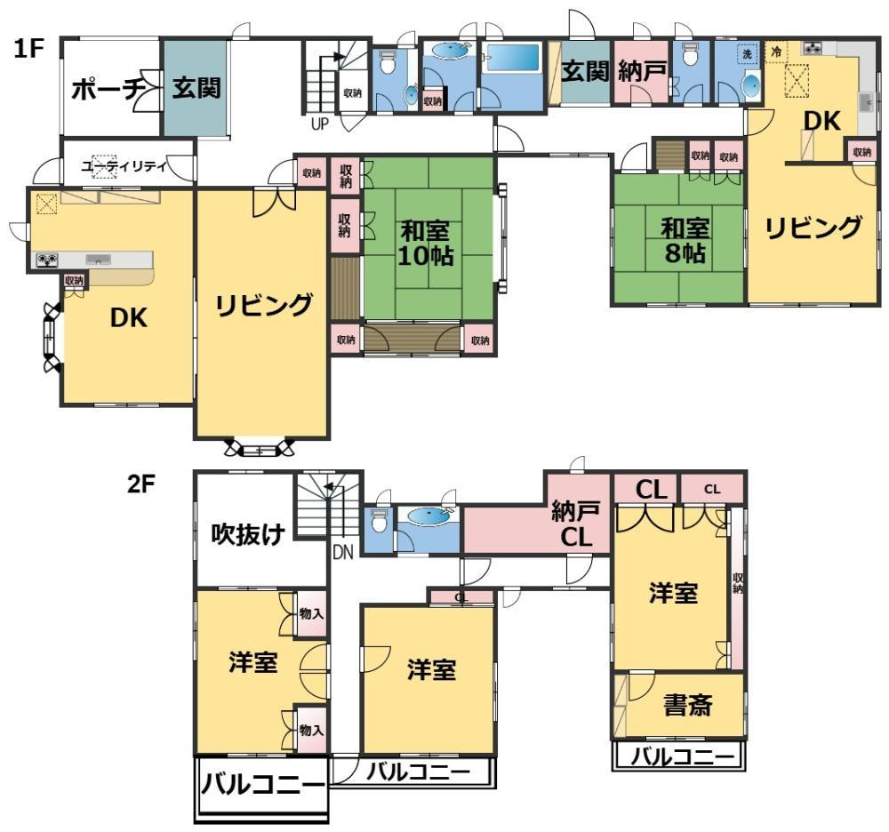 香里ケ丘2丁目　中古一戸建ての間取り|間取り図はいかがですか？ご希望を叶える間取りですか？リビングの広さは？水回りの位置は？カウンターキッチン？など色々な情報が集約されています。弊社ではリフォームなどのご相談も承っております。
