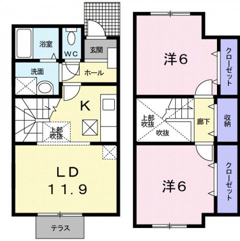 ファミールしおたBの間取り