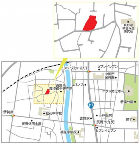 東邦ピュアコート裾花Ⅱ　5号地の地図