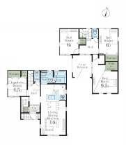 さいたま市西区宝来　新築一戸建て　リーブルガーデン　06の間取り|さいたま市西区宝来　新築一戸建て　リーブルガーデン　06、4LDK、土地面積150.50m2、建物面積114.27m2