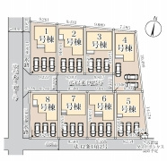 さいたま市西区宝来　新築一戸建て　リーブルガーデン　06の区画図|6号棟