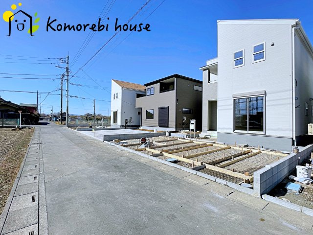 さいたま市西区宝来　新築一戸建て　リーブルガーデン　06の前面道路含む現地写真|前面道路含む現地写真です