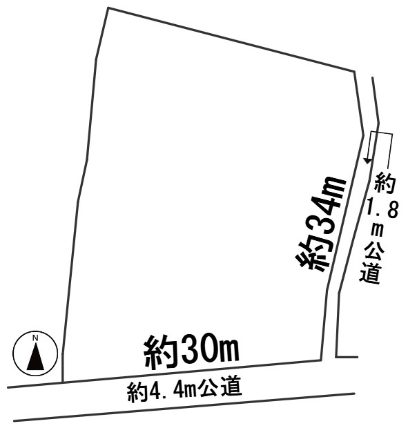 ６５８３４　岐阜市小野土地の区画図