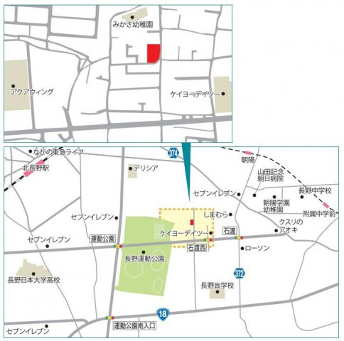 東邦ピュアコート石渡Ⅲ　2号地の地図