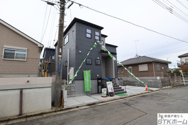 仲介手数料無料　蓮田市椿山第7　新築戸建　全１棟の前面道路含む現地写真