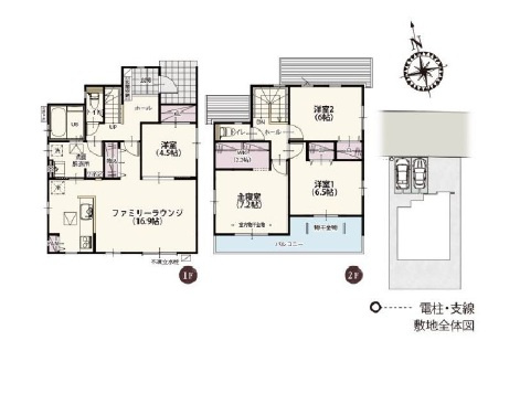 【ワイウッドコート】宇都宮市兵庫塚 第1期の間取り|〇3号棟間取り図【4LDK+納戸+WIC+カースペース】