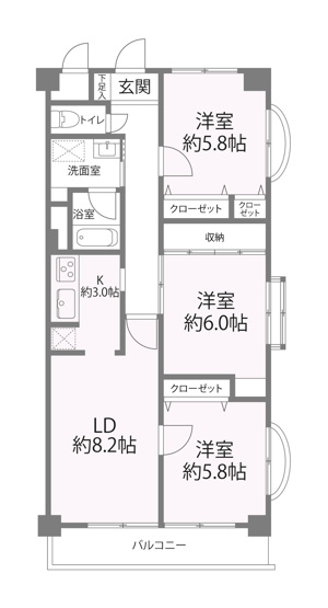 【間取り】 | ナイスビューエスペランサ第7日吉