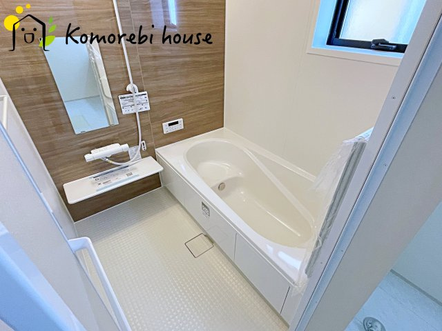 さいたま市西区宝来　新築一戸建て　リーブルガーデン　07の浴室|日々の疲れを癒すお風呂付です