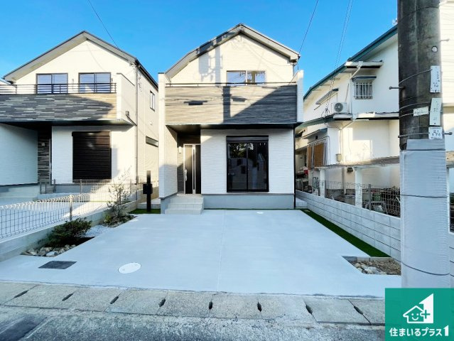 池田市旭丘　新築一戸建ての外観|お客様に長く安心して住んでいだだける事にこだわった家づくり！住んでからのアフターサービスにもしっかりと取り組んでいます！