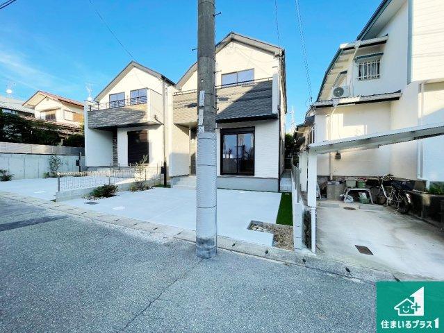 池田市旭丘　新築一戸建ての外観|お客様に長く安心して住んでいだだける事にこだわった家づくり！住んでからのアフターサービスにもしっかりと取り組んでいます！