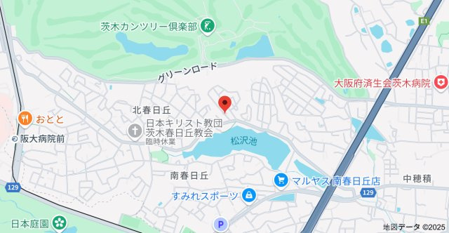 茨木市北春日丘二丁目戸建の地図