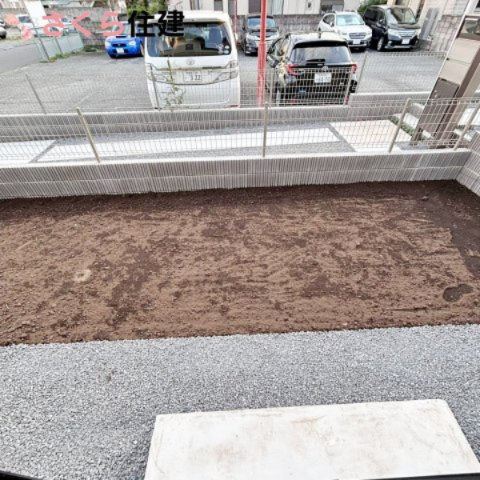 ブルーミングガーデン宇都宮市京町　3号棟の庭|お庭で家庭菜園やガーデニングも可能です。