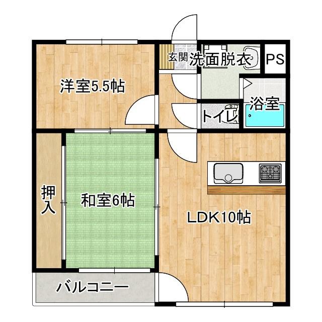 ヴィラージュ航洋の間取り
