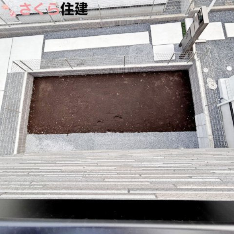 ブルーミングガーデン宇都宮市京町　2号棟の庭|日当たり良好のお庭で家庭菜園も可能です