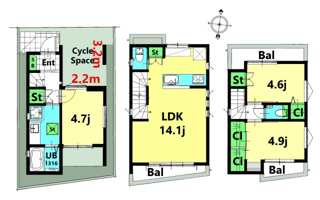 【間取り】 | 【弊社管理物件】北区滝野川４丁目中古一戸建て