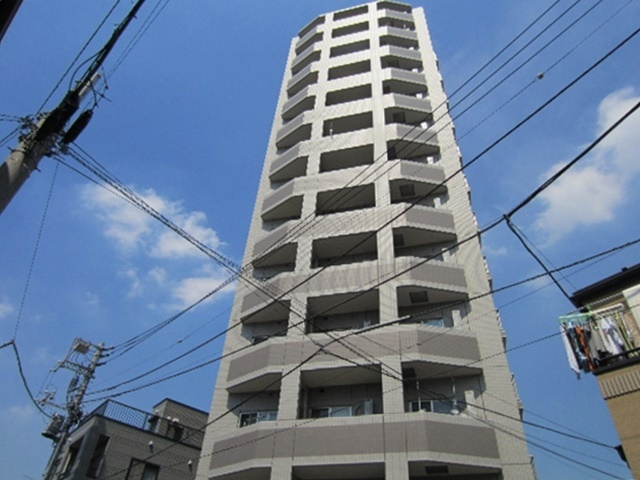 日神デュオステージ王子の外観|立派な13階建てのマンションです