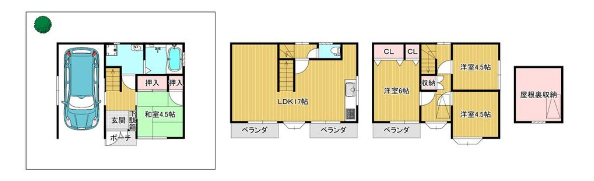 佐太中町5丁目　中古一戸建ての間取り|間取り図はいかがですか？ご希望を叶える間取りですか？リビングの広さは？水回りの位置は？カウンターキッチン？など色々な情報が集約されています。弊社ではリフォームなどのご相談も承っております。