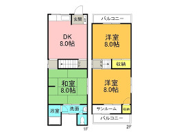 田井町一戸建の間取り