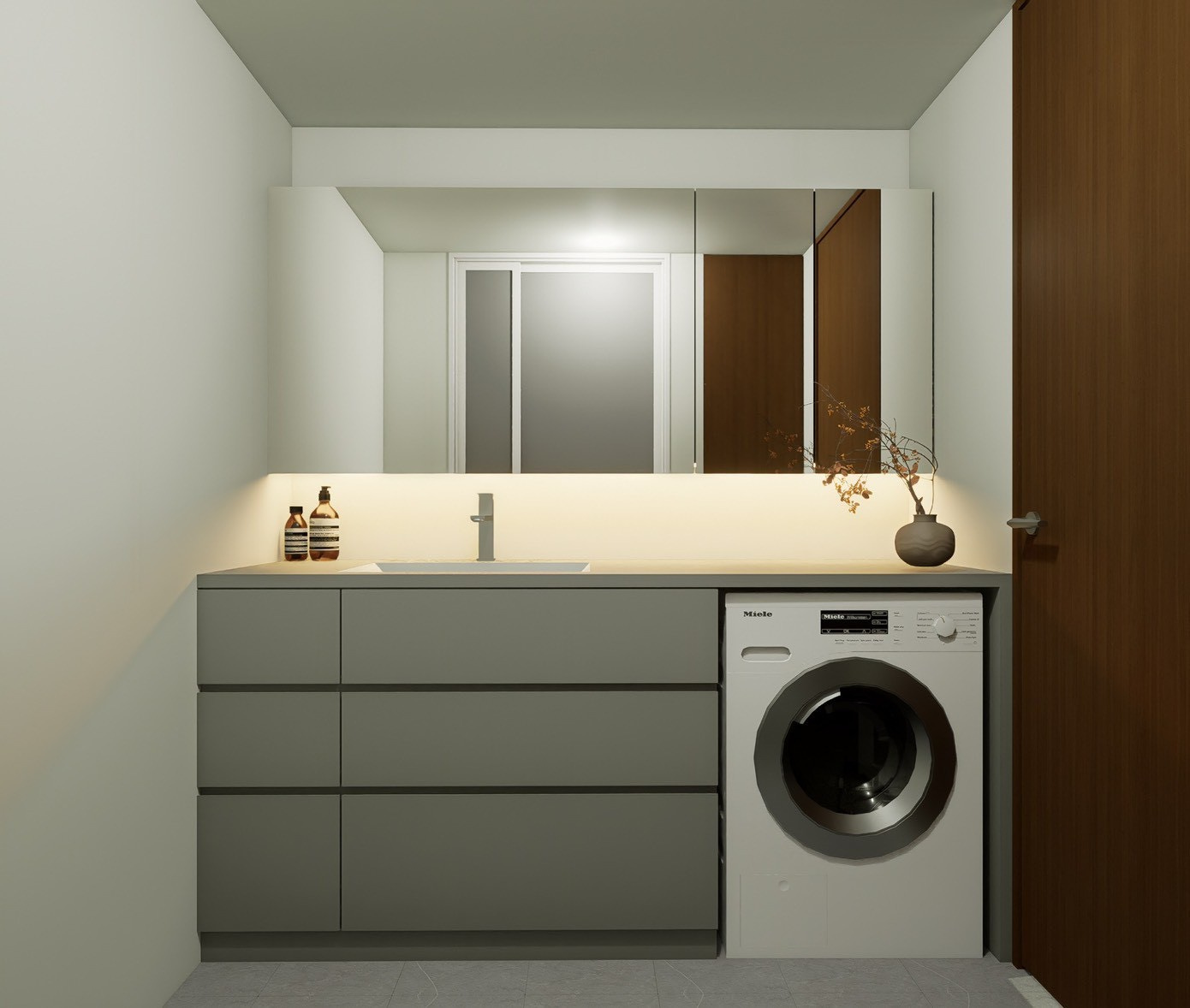 マジェスタワー六本木の完成予想図|洗面所リフォーム完成予想パース