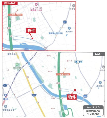 仲介手数料無料　蓮田市藤ノ木１丁目　新築戸建　全３棟の地図