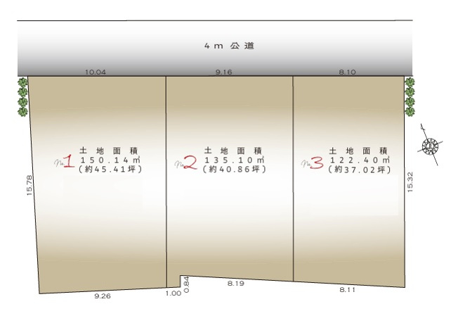 【土地図】 | 開放感のある、閑静な住宅街に位置しています。陽の光をたっぷりと浴びながら気持ち良く生活が出来ます。夢のマイホーム、夢ではなく実現出来ます！見学・ご相談等、お気軽にご連絡下さい。