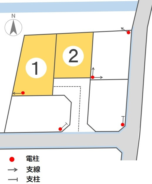 東邦ピュアコート四ツ屋Ⅵ(6)　1号地の土地図