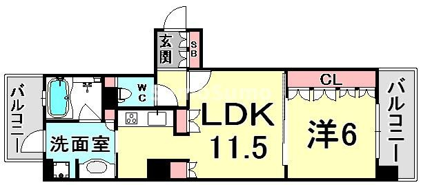 リーガル神戸三宮山手の間取り